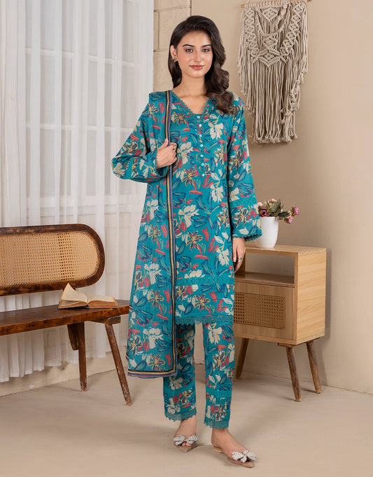 Dil e Laila - 3 Piece Stitched Printed Lawn