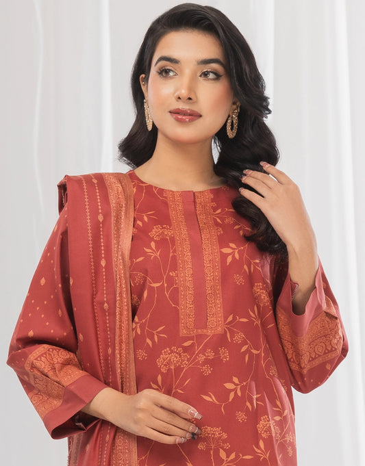 3 Piece - Digitally Printed Dhanak - CL113