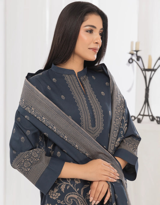 3 Piece - Digitally Printed Dhanak - CL115