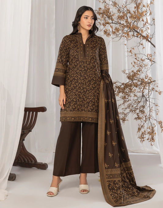 3 Piece - Digitally Printed Dhanak - CL118