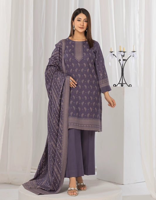 3 Piece - Digitally Printed Dhanak - CL120
