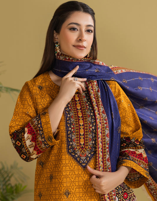3 Piece - Digitally Printed Khaddar - R104