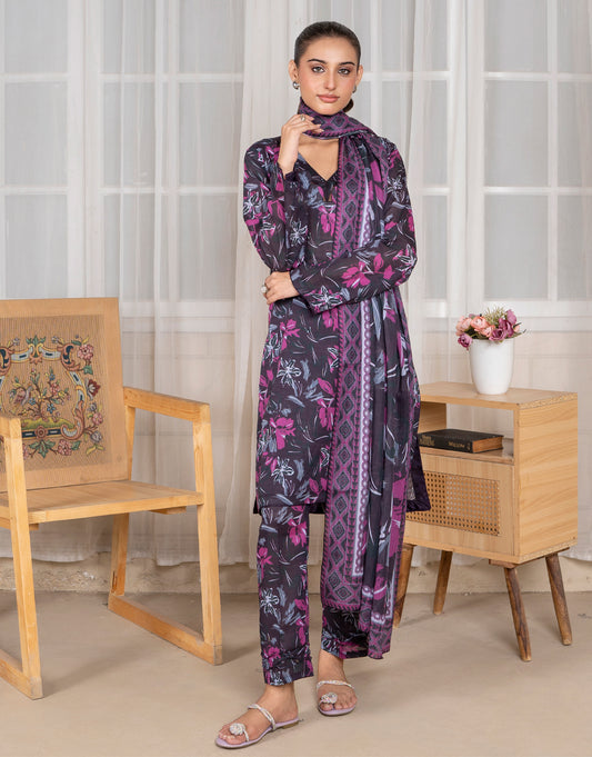 Shabnum - 3 Piece Stitched Printed Lawn