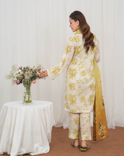 3 Piece Stitched Printed Lawn - 02568