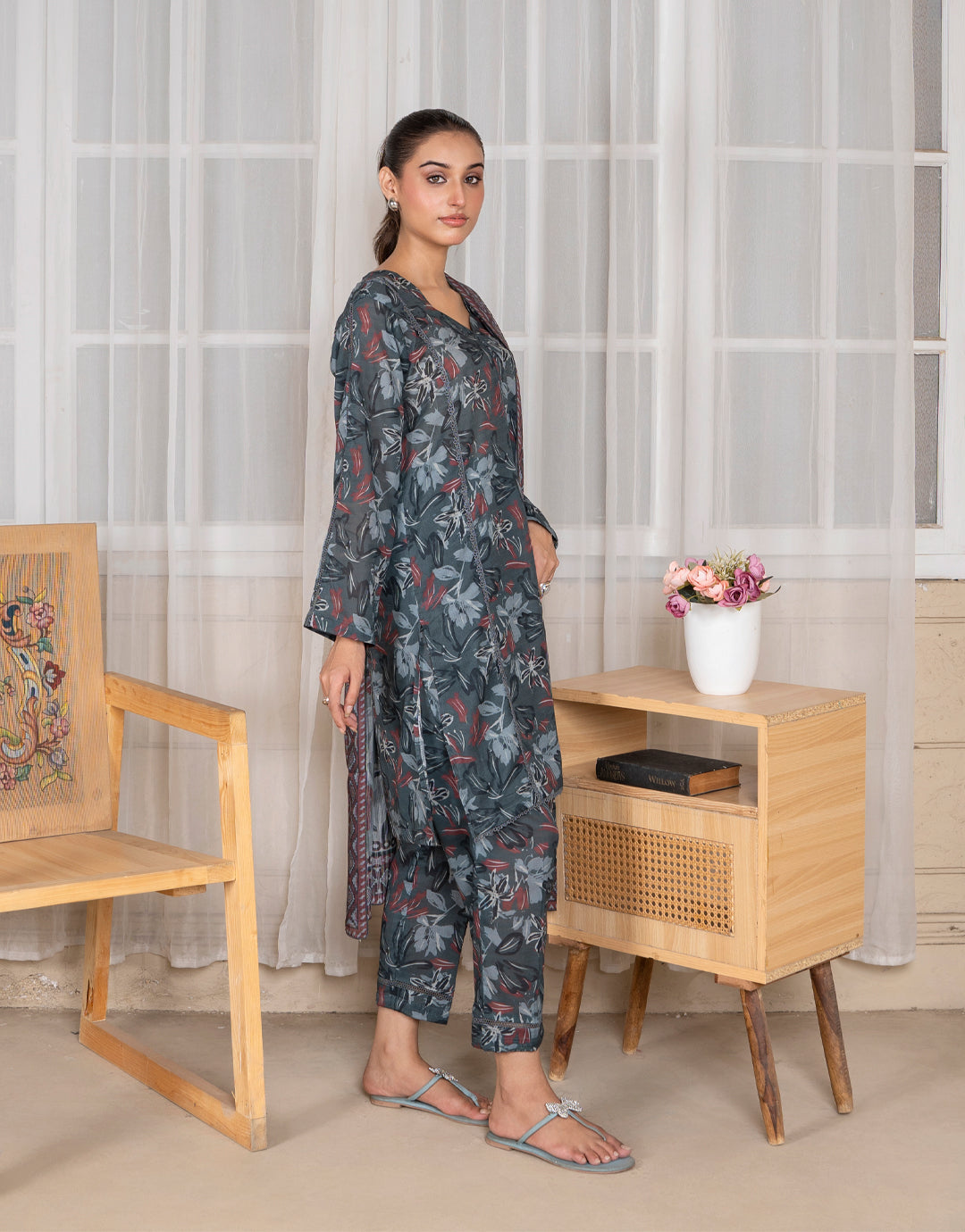 Jahan Ara - 3 Piece Stitched Printed Lawn