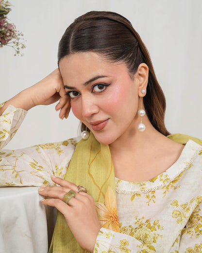 3 Piece Stitched Printed Lawn - 02568
