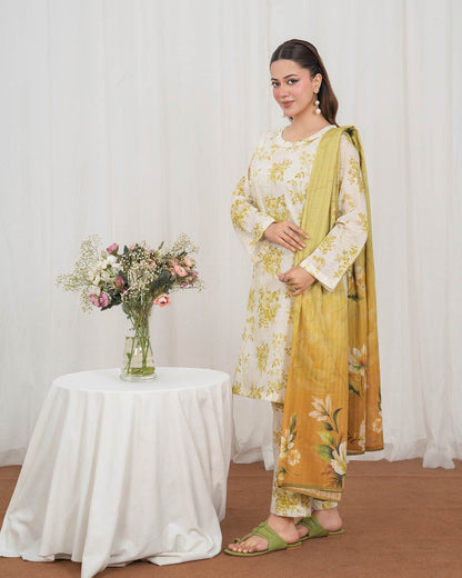 3 Piece Stitched Printed Lawn - 02568