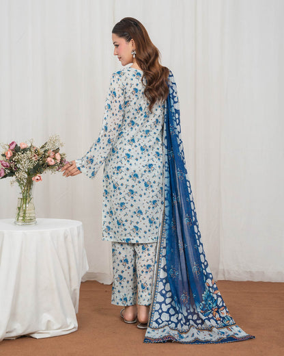 3 Piece Stitched Printed Lawn - 02568