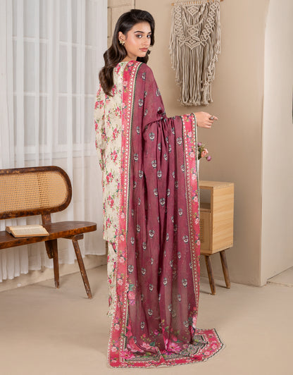 Nida - 3 Piece Stitched Printed Lawn