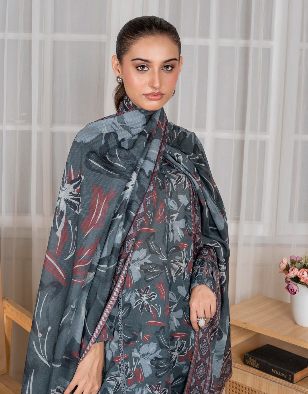 Jahan Ara - 3 Piece Stitched Printed Lawn