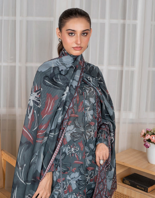 Jahan Ara - 3 Piece Stitched Printed Lawn