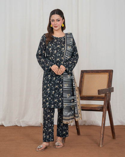 3 Piece Stitched Printed Lawn - 02568