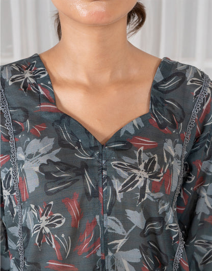 Jahan Ara - 3 Piece Stitched Printed Lawn