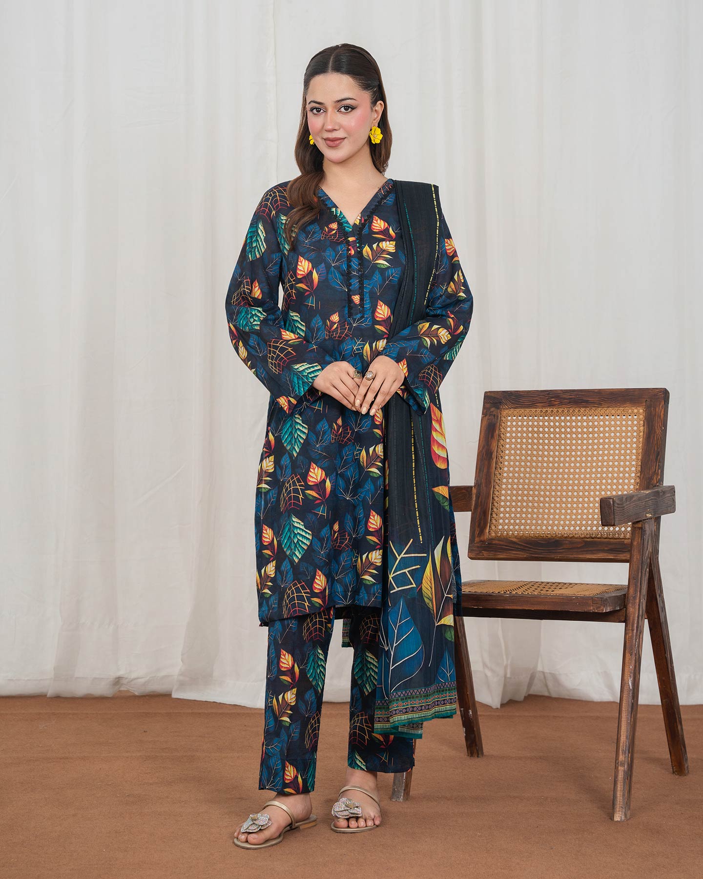 3 Piece Stitched Printed Lawn - 02568