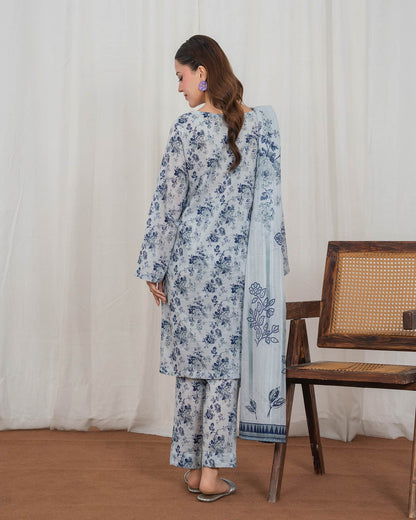 3 Piece Stitched Printed Lawn - 02568