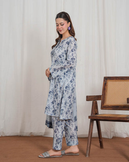 3 Piece Stitched Printed Lawn - 02568