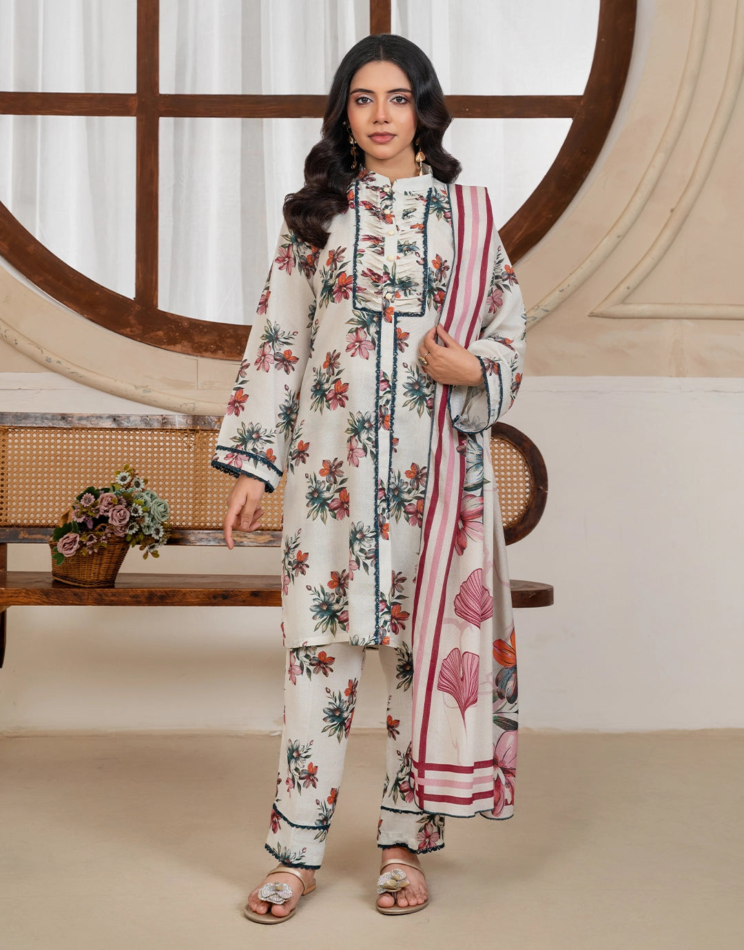 Aarizaa - 3 Piece Stitched Printed Karandi