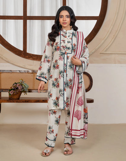 Aarizaa - 3 Piece Stitched Printed Karandi