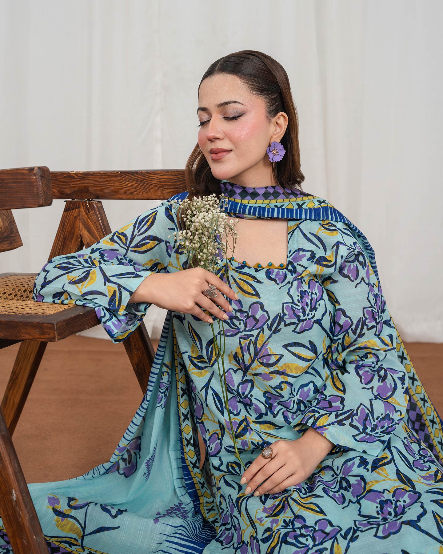 3 Piece Stitched Printed Lawn - 02568