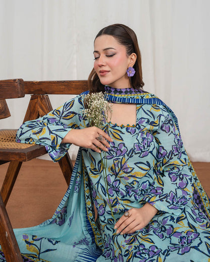 3 Piece Stitched Printed Lawn - 02568