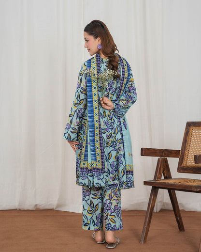 3 Piece Stitched Printed Lawn - 02568