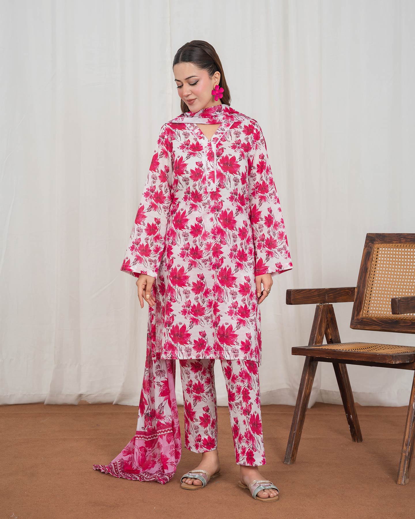 3 Piece Stitched Printed Lawn - 02568