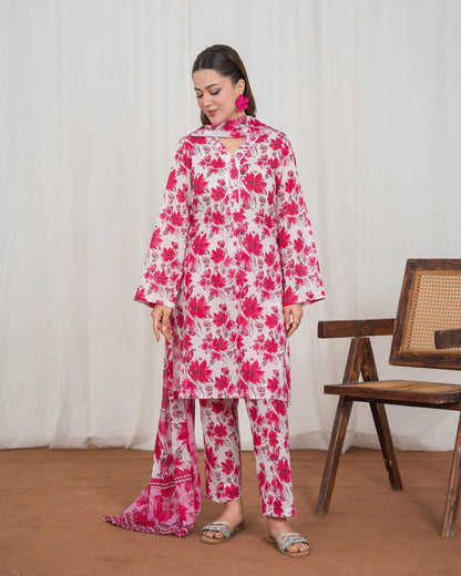 3 Piece Stitched Printed Lawn - 02568