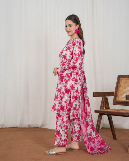 3 Piece Stitched Printed Lawn - 02568
