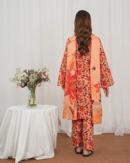 3 Piece Stitched Printed Lawn - 02568