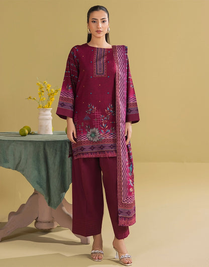 3 Piece - Digitally Printed Dhanak - CL101