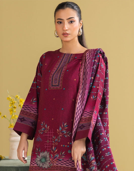 3 Piece - Digitally Printed Dhanak - CL101