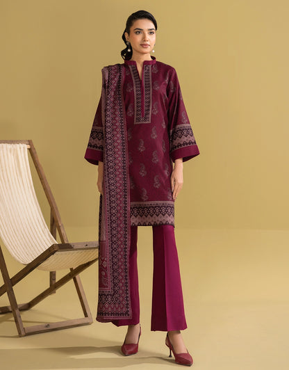 3 Piece - Digitally Printed Dhanak - CL110
