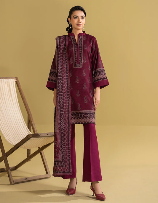 3 Piece - Digitally Printed Dhanak - CL110