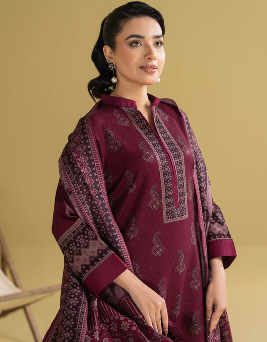 3 Piece - Digitally Printed Dhanak - CL110