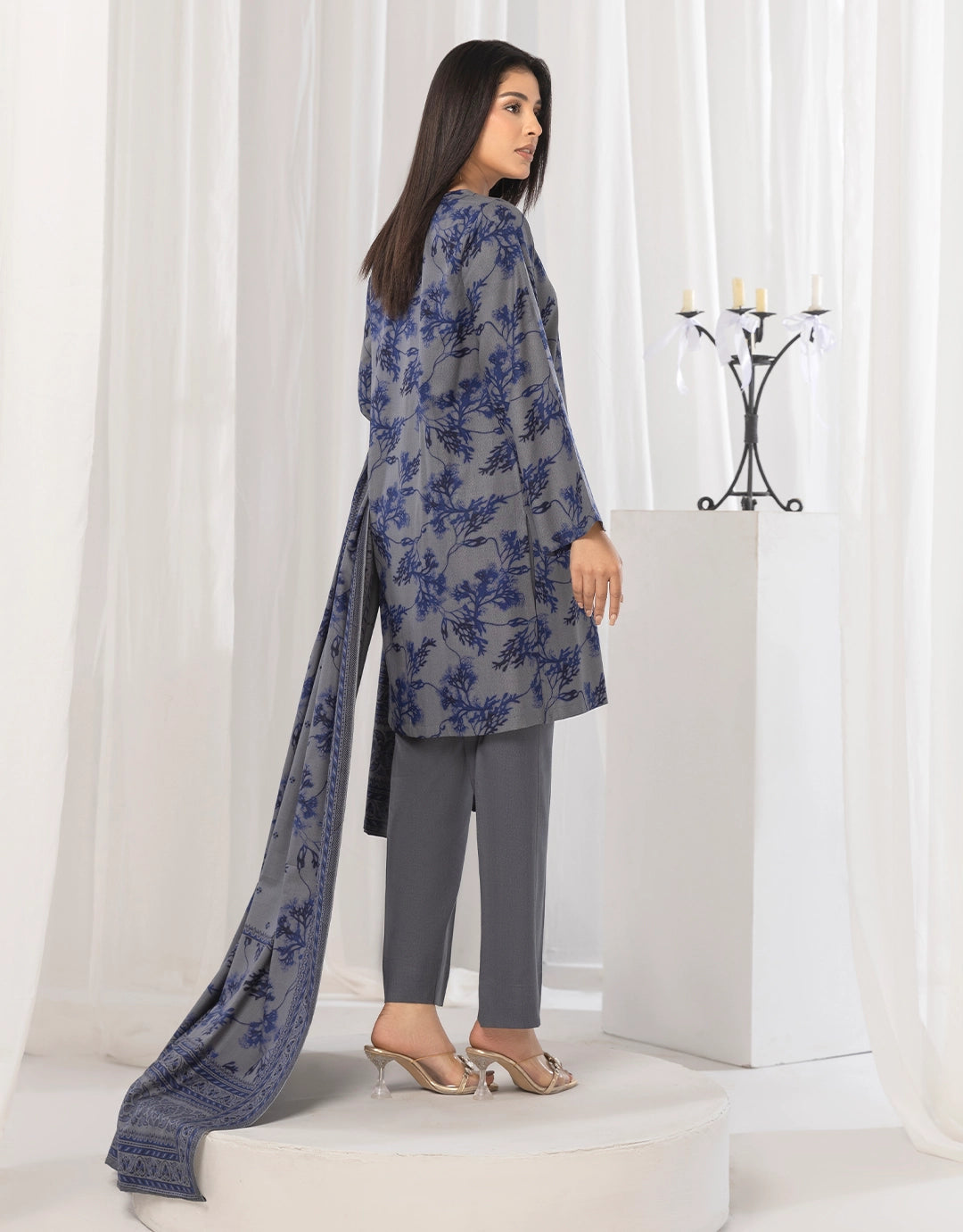 3 Piece - Digitally Printed Dhanak - CL111