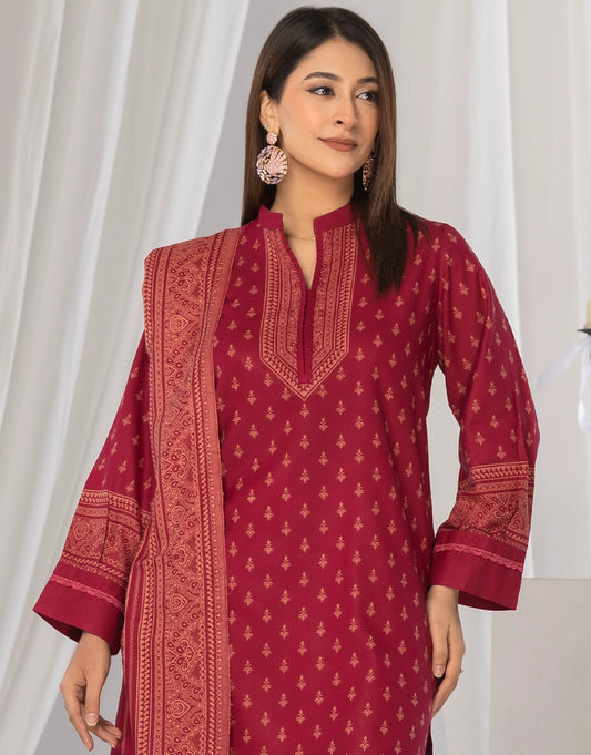 3 Piece - Digitally Printed Dhanak - CL112