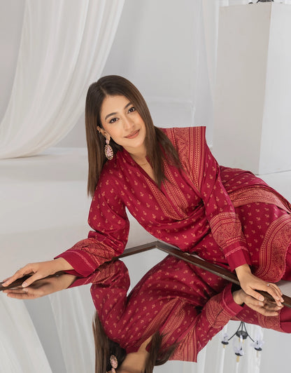 3 Piece - Digitally Printed Dhanak - CL112