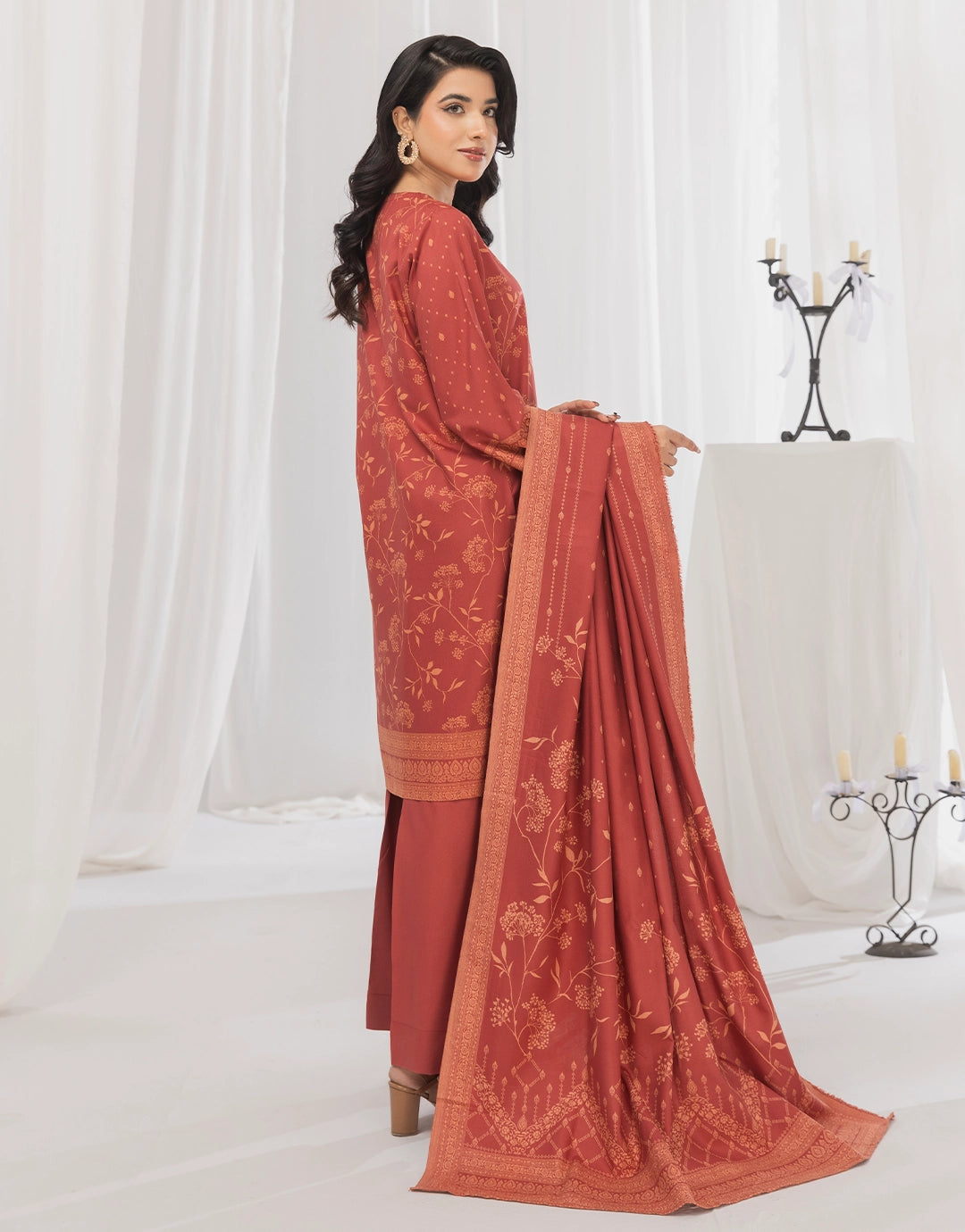 3 Piece - Digitally Printed Dhanak - CL113