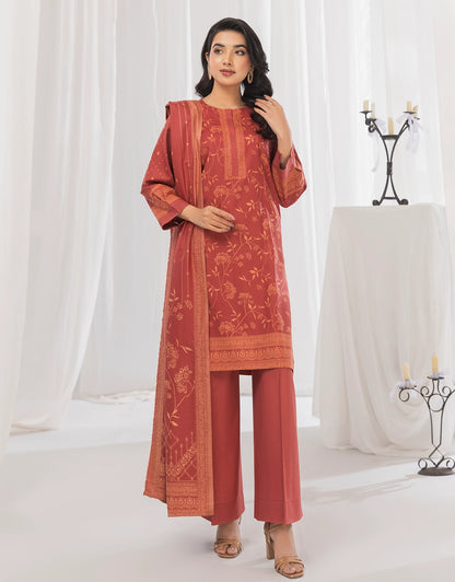 3 Piece - Digitally Printed Dhanak - CL113