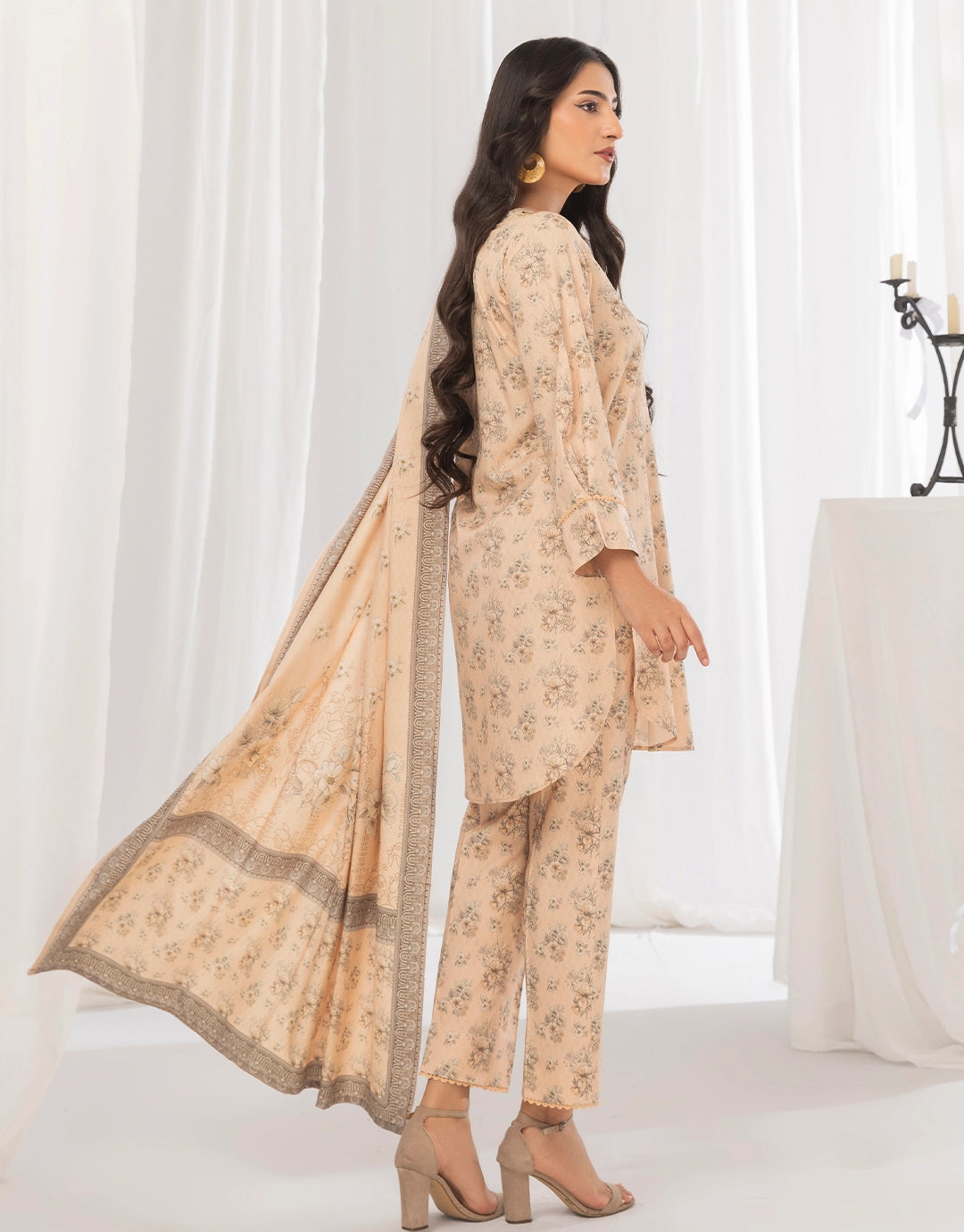 3 Piece - Digitally Printed Dhanak - CL114