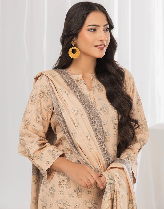 3 Piece - Digitally Printed Dhanak - CL114