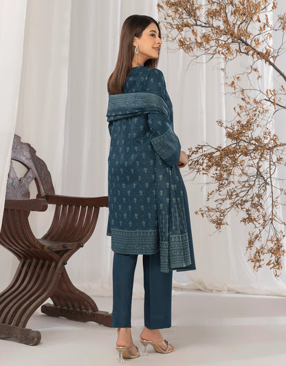 3 Piece - Digitally Printed Dhanak - CL116