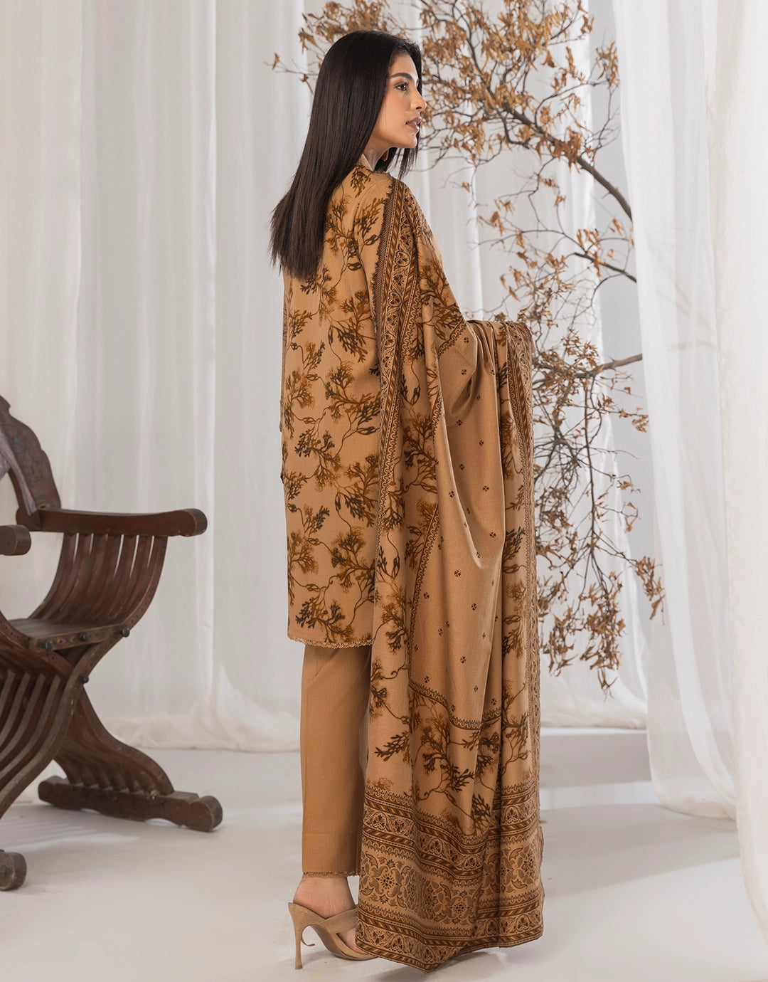 3 Piece - Digitally Printed Dhanak - CL117