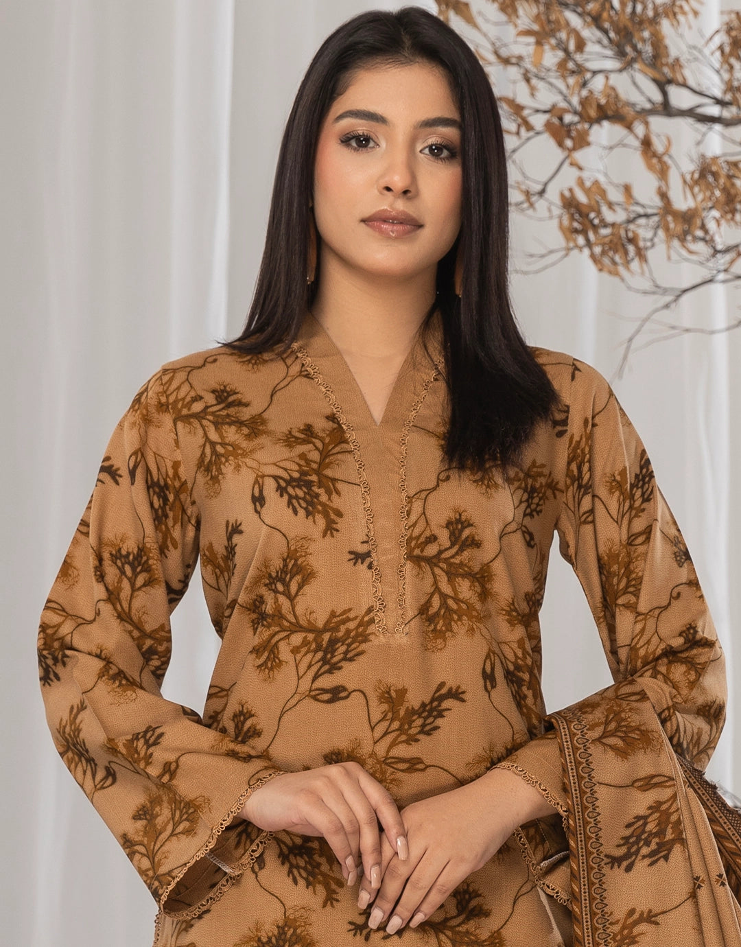 3 Piece - Digitally Printed Dhanak - CL117