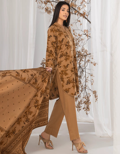 3 Piece - Digitally Printed Dhanak - CL117