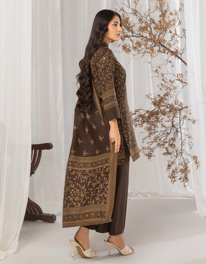 3 Piece - Digitally Printed Dhanak - CL118
