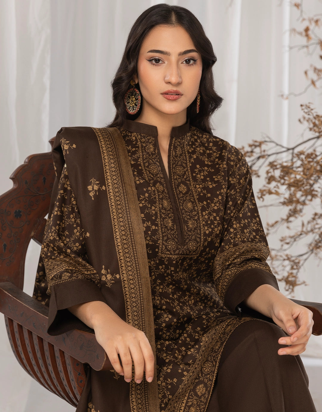 3 Piece - Digitally Printed Dhanak - CL118