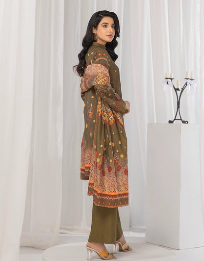 3 Piece - Digitally Printed Dhanak - CL119