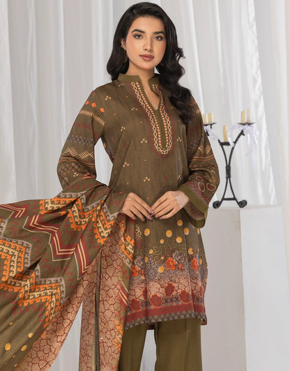 3 Piece - Digitally Printed Dhanak - CL119