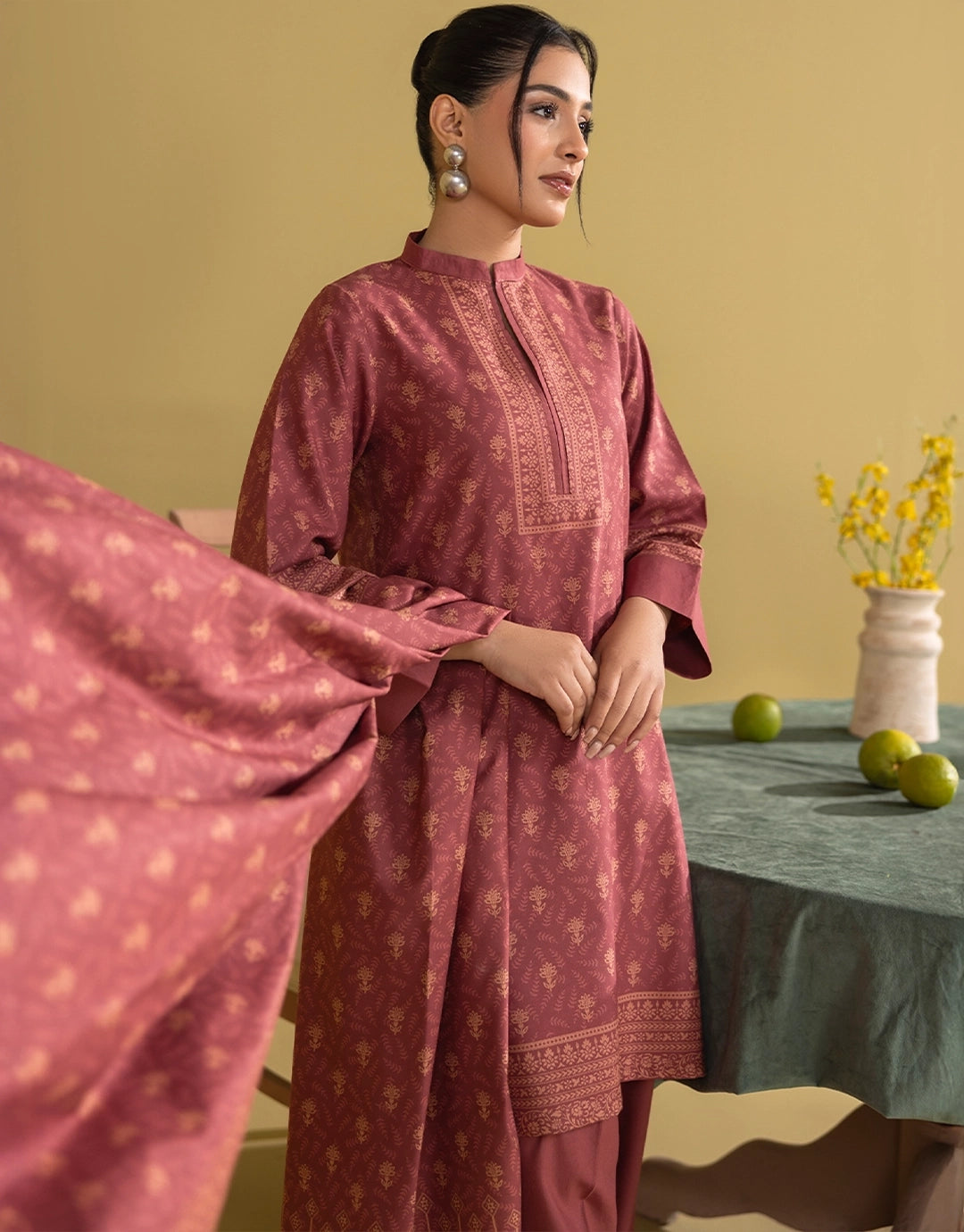 3 Piece - Digitally Printed Dhanak - CL102